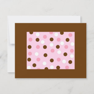 Braune und rosa Polka-Punkte