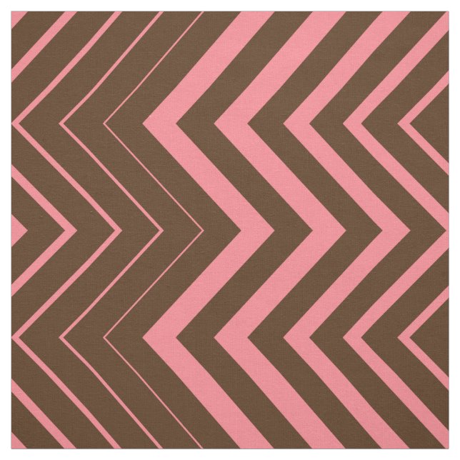 Braune und rosa Zigzag Zickzack Stoff (Muster)
