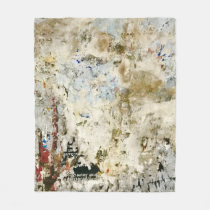 Braune und rote Tapete Fleecedecke