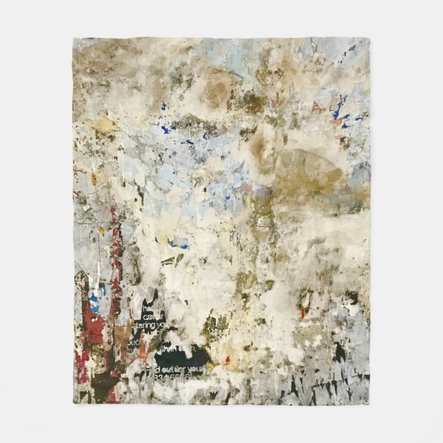 Braune und rote Tapete Fleecedecke (Vorderseite)