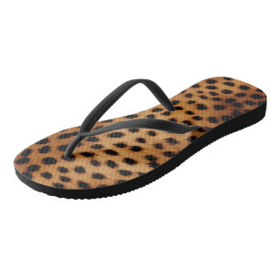 Braune und schwarze Geparden Flip Flops