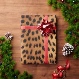 Braune und schwarze Geparden Geschenkpapier