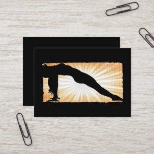 Braune und schwarze Meditations-Yoga-Geschäftskart Visitenkarte