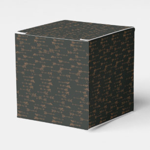 Braune und schwarze minimalistische Bohhpfeile Geschenkschachtel