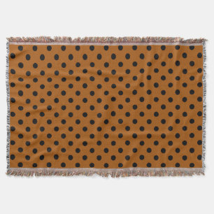 Braune und schwarze Polka-Punkte Decke