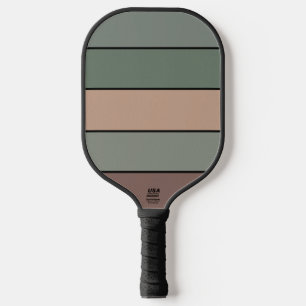 Braune und schwarze Streifen auf Aquarellpapier Pickleball Schläger
