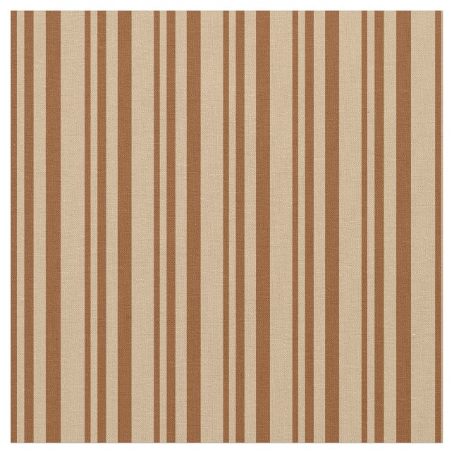 Braune und Tan-farbene Streifen Stoff (Nahaufnahme)