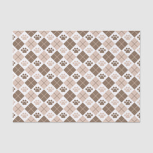 Braune und Tan-Raute Druckmuster Seidenpapier