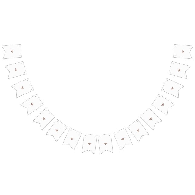 braune und weiße Blume auf schwarzem Hintergrund Wimpelkette (Alle)