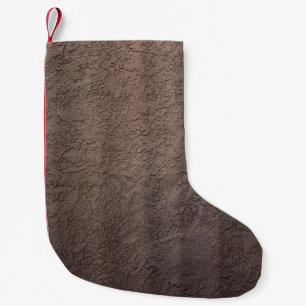 Braune und weiße Blumentextilien Kleiner Weihnachtsstrumpf