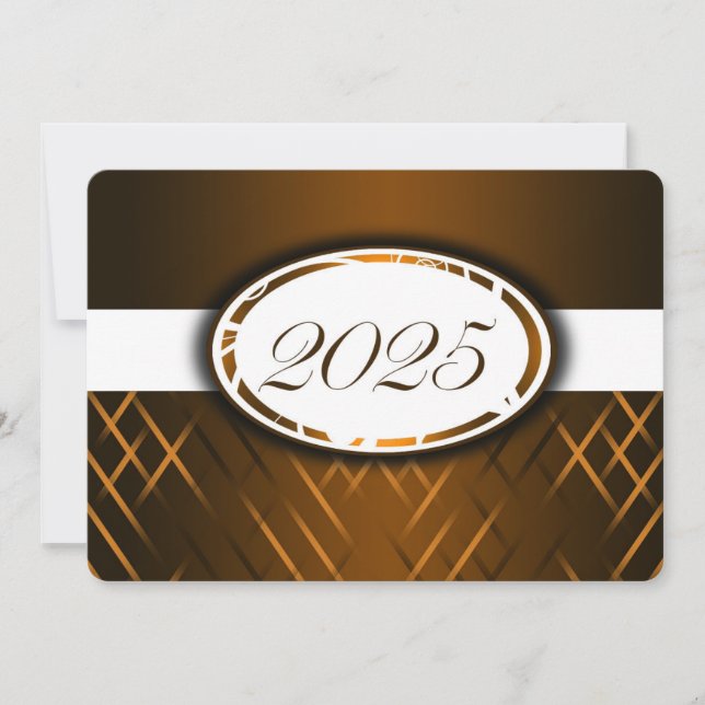 Braune und weiße Klasse der Einladungen 2025 (Vorderseite)