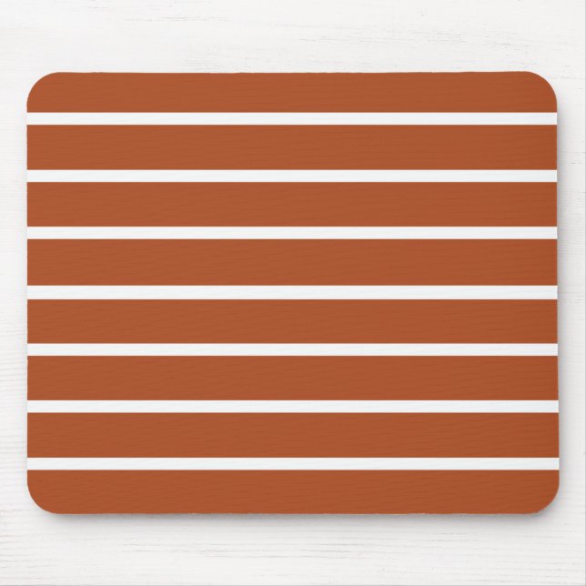 Braune und weiße Streifen Mousepad (Vorne)