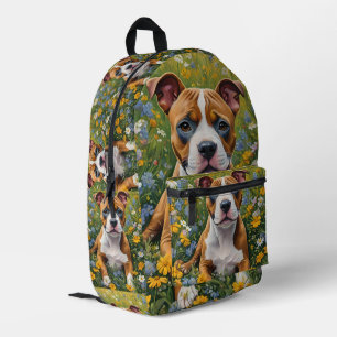 braune und weiße Strickwaren, Puppenakrylkunst, Bedruckter Rucksack