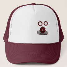 Braune und Weiße Trucker-Mütze, Cooles mechanische