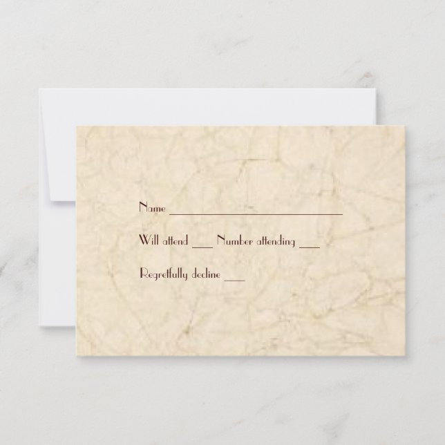 Braune Vintage Angelliebhaber uAwg RSVP Karte (Vorderseite)