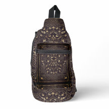 Braune Vintage-Schultertasche
