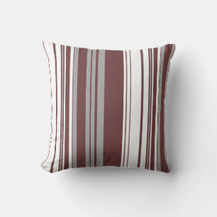 Braune Vintage-Streifen Kunst Design Abstract Kissen