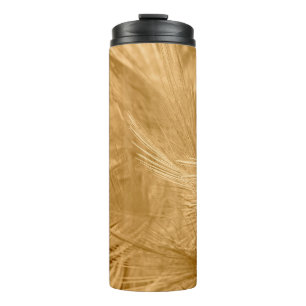 Braune, Vintage Trends Hühnerfederstruktur Thermosbecher