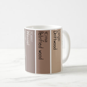 Braune Wald-Farbpalette-Farbchips  Kaffeetasse
