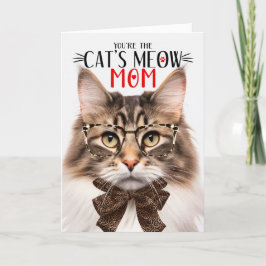 Braune Waldkatze zur Mama am Muttertag Feiertagskarte