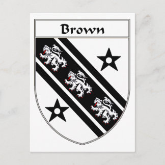 braune Wappen/Familienwappen Postkarte