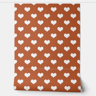 Braune weiße Liebe Herzdesign Tapete