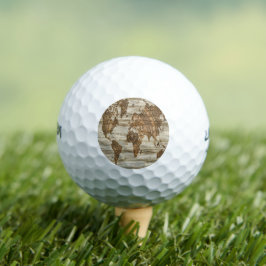 Braune Weltkarte Golfball