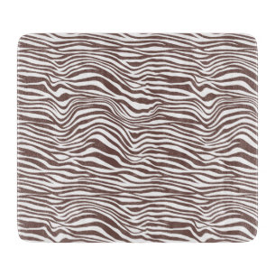 Braune Zebra-Streifen Schneidebrett