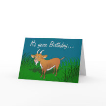 Braune Ziege Geburtstagskarte