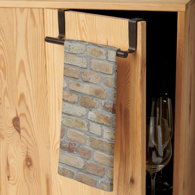 Braune Ziegelmauer - Neuartiges Design Geschirrtuch (Drittel gefaltet)