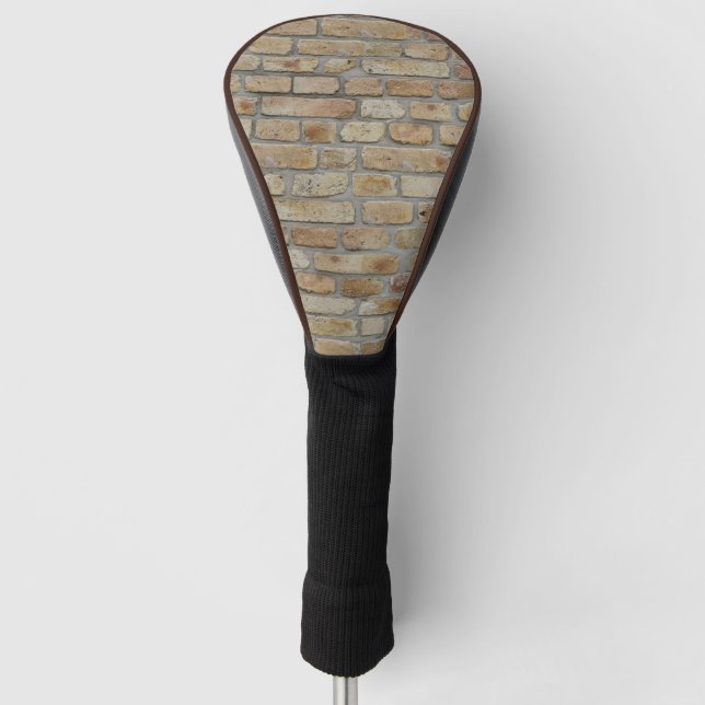 Braune Ziegelmauer - Neuartiges Design Golf Headcover (Vorderseite)