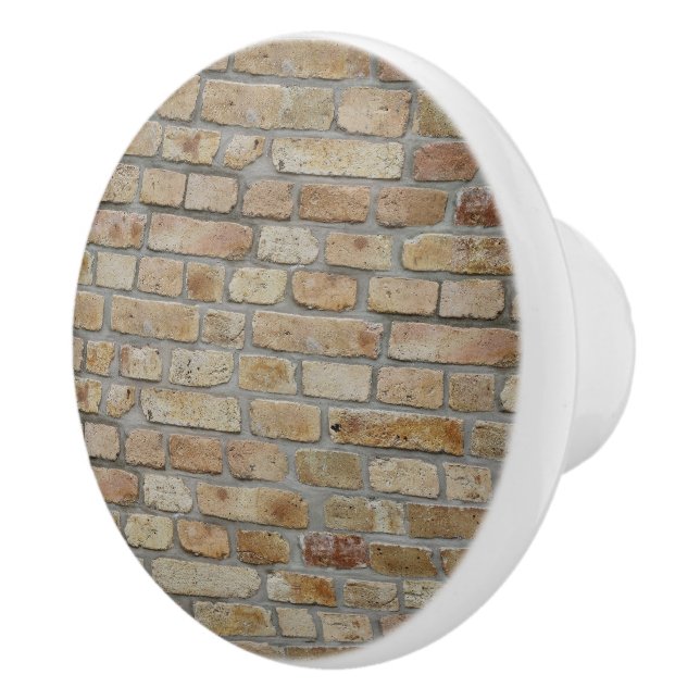 Braune Ziegelmauer - Neuartiges Design Keramikknauf (Rechts)