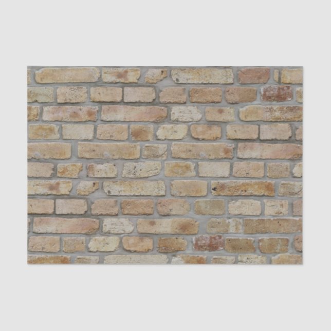 Braune Ziegelmauer - Neuartiges Design Seidenpapier (Vorderseite)