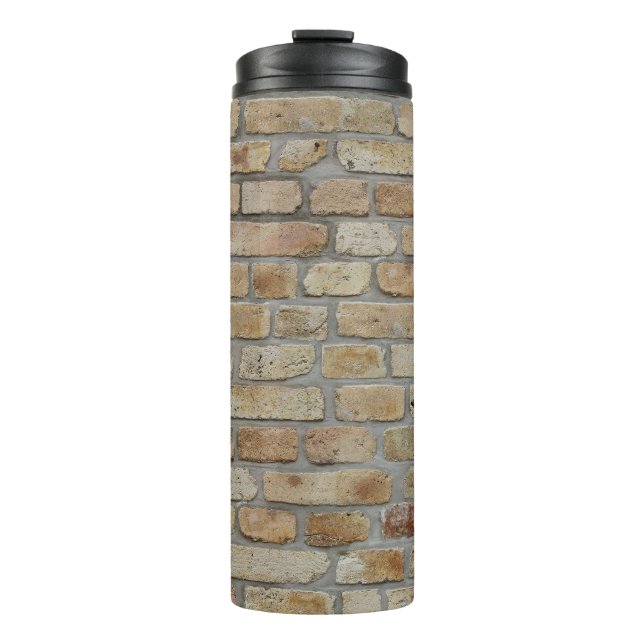 Braune Ziegelmauer - Neuartiges Design Thermosbecher (Vorderseite)