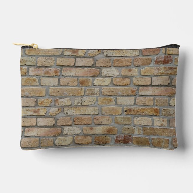 Braune Ziegelmauer - Neuartiges Design Zubehörtasche (Vorderseite)