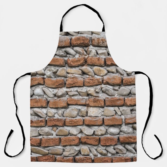 Braune Ziegelmauer Schürze (Vorderseite)