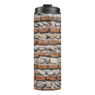 Braune Ziegelmauer Thermosbecher