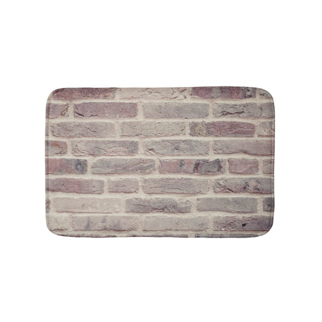Braune Ziegelwand Badematte (Vorderseite)
