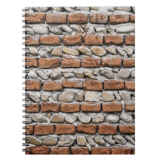 Braune Ziegelwand Notizblock (Vorderseite)