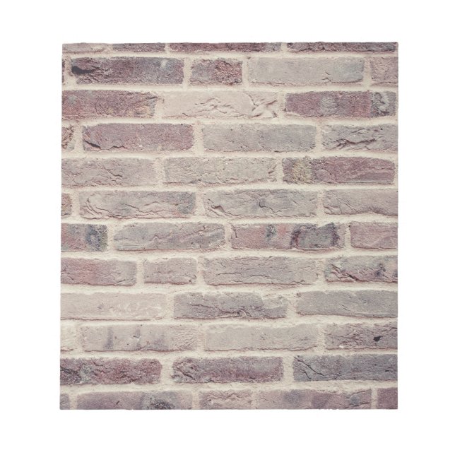 Braune Ziegelwand Notizblock (Vorderseite)