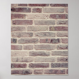 Braune Ziegelwand Poster