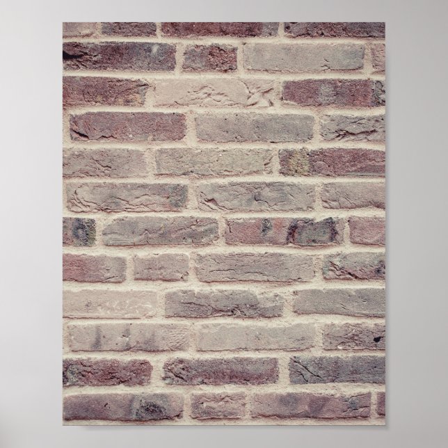 Braune Ziegelwand Poster (Vorne)