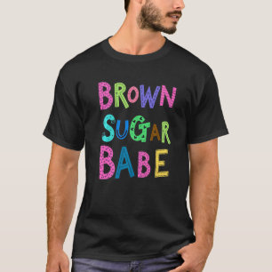 Braune Zucker-Babe Afrikanisch Amerikanisch Afro K T-Shirt