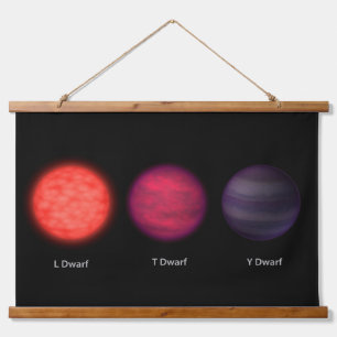 Braune Zwerge, wie sie von einem Interstellar-Reis Wandteppich Mit Holzrahmen