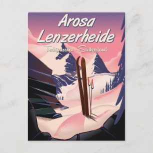 Brauneck Bayern, Deutschland Skiposter Postkarte