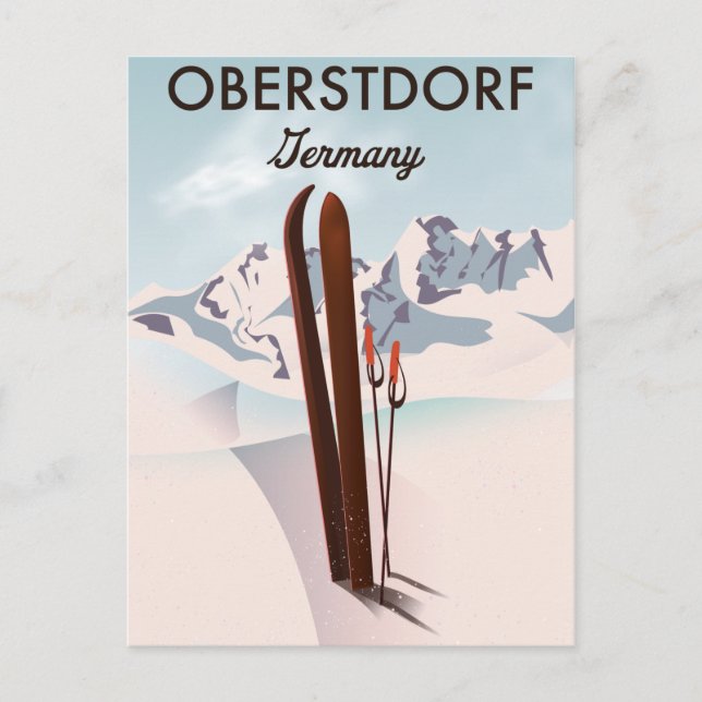 Brauneck Bayern, Deutschland Skiposter Postkarte (Vorderseite)