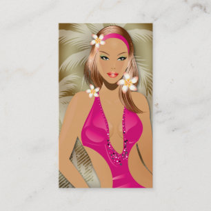 Bräunendes Visitenkarte-rosa Frauen-Gold Visitenkarte