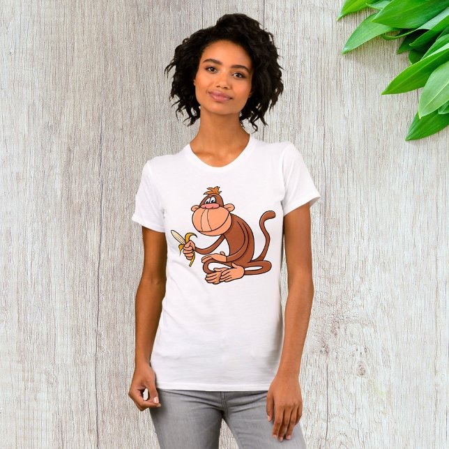 Brauner Affe mit Bananen-T - Shirt (Von Creator hochgeladen)