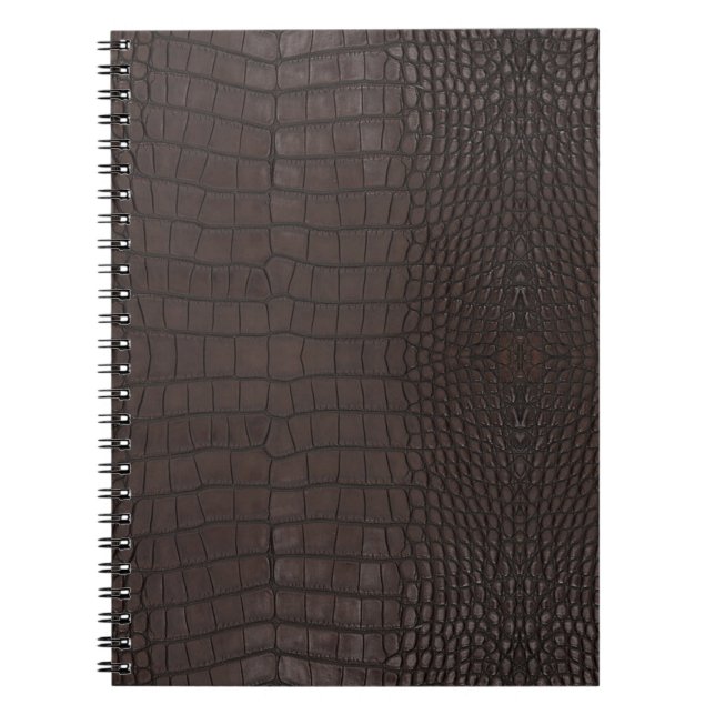Brauner Alligator Textur Print Notizblock (Vorderseite)