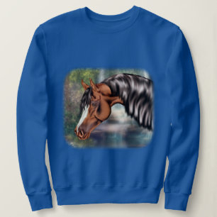 Brauner Arabisches Pferd Sweatshirt